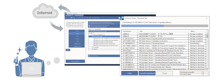 Downloading the up-to-date version of documents at any time.