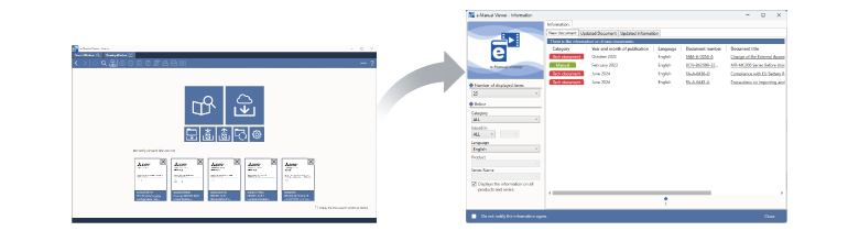 Notification of up-to-date information can be received.