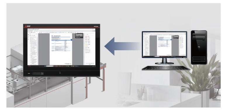 Equipment recovery while consulting the manual on the computer