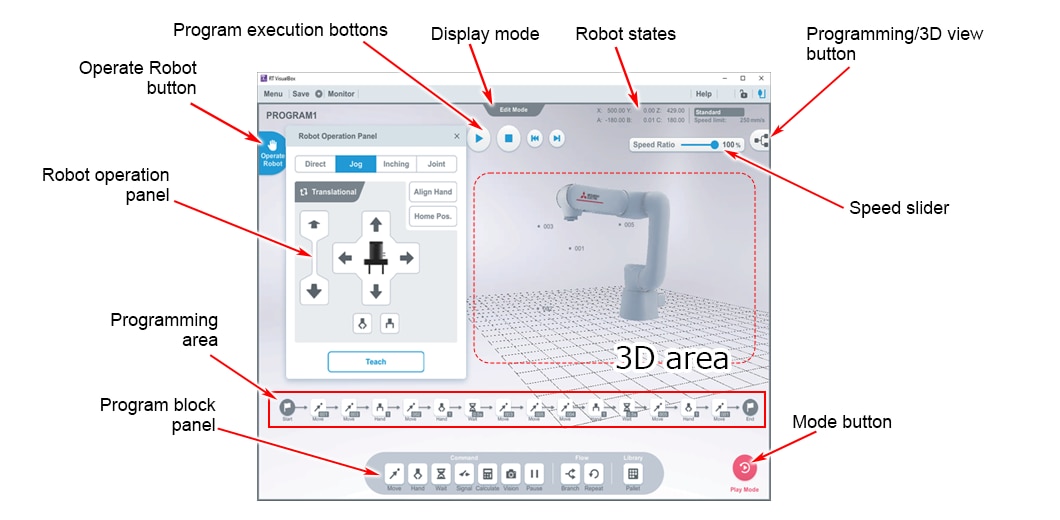RT VisualBox main screen